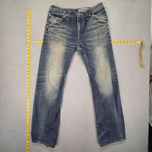 Levis Engineered Jeans Mens Blue Medium Relaxed Straight Distressed Fits 29x29